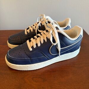 Nike Court Vision Low Men’s Sneakers Navy & White Size 7